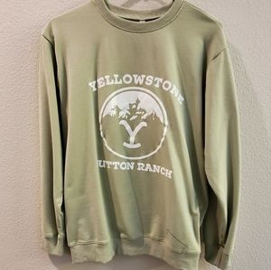 Yellowstone Dutton Ranch Novelty Sweatshirt, Size M, Light Green